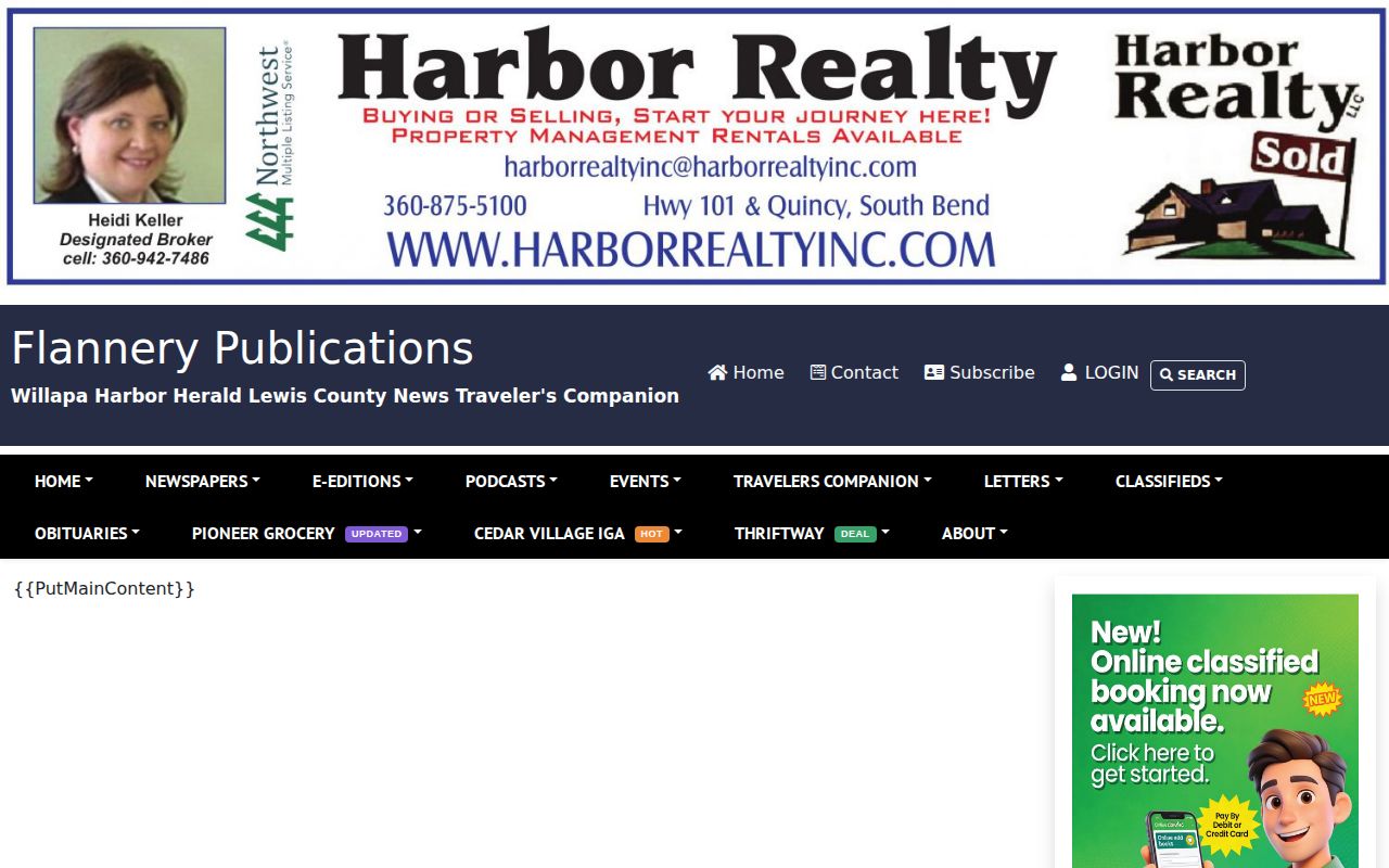 Pacific County local police-beat arrest record reporting example