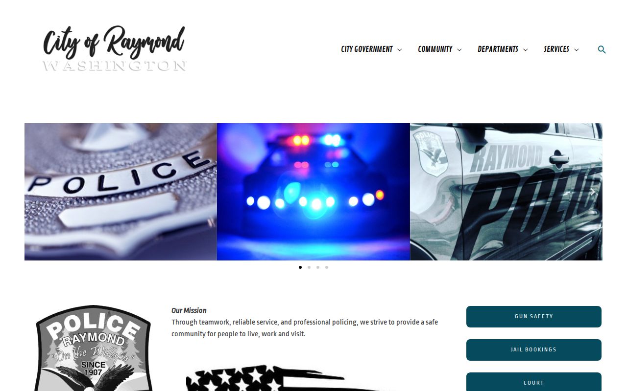Raymond Police Department official contact and records page